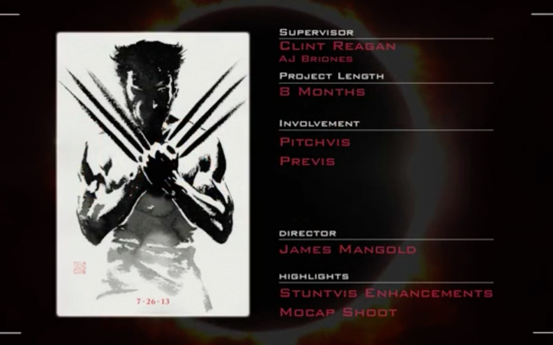 The Wolverine Previs Reel